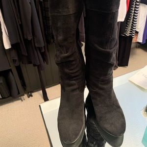 Brown’s tall suede boots